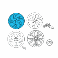 OEM 2017 Infiniti QX30 Aluminum Wheel Diagram - D0300-5DA3C