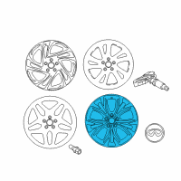OEM 2017 Infiniti QX30 Aluminum Wheel Diagram - D0300-5DM3D