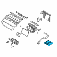 OEM 2001 BMW 325xi Heater Radiator Air Conditioning Diagram - 64-11-8-372-783