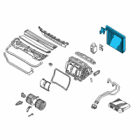 OEM BMW 323i Evaporator Diagram - 64-11-9-135-744