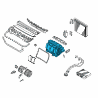 OEM BMW 325Ci Empty Housing For Heater/Air Condit.Unit Diagram - 64-11-8-372-792