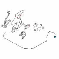 OEM Nissan Rogue Sport Lock & Rod Assy-Fuel Filler Lid Opener Diagram - 78827-1VA0A