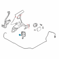 OEM Nissan Rogue Sport Plug-Rubber Diagram - 01658-02151