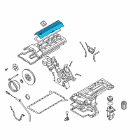 OEM 2002 BMW M5 Covering Right Diagram - 11-12-1-406-033