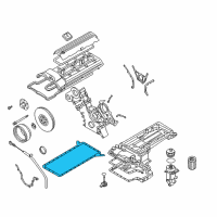 OEM BMW Z8 Engine Oil Pan Gasket Diagram - 11-13-7-831-014
