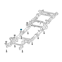 OEM 2021 Ram 2500 ISOLATOR-Body Hold Down Diagram - 68505698AA