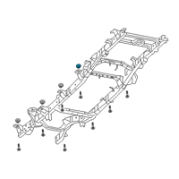 OEM 2021 Ram 2500 ISOLATOR-Body Hold Down Diagram - 68349250AF