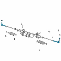 OEM 2016 Chevrolet SS Outer Tie Rod Diagram - 92286152