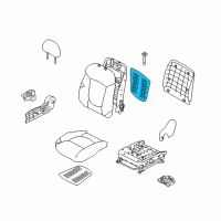 OEM Kia Forte Heater-Front Seat Back Diagram - 883901M100