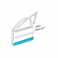 OEM 2004 Pontiac Vibe Lower Molding Diagram - 88973244