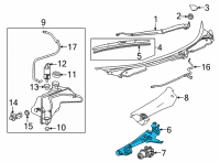 OEM Chevrolet Corvette Wiper Linkage Diagram - 84660618