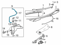 OEM Chevrolet Corvette Washer Hose Diagram - 84574582