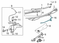 OEM 2022 Chevrolet Corvette Washer Hose Diagram - 84689753