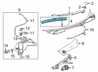 OEM 2022 Chevrolet Corvette Wiper Blade Diagram - 84566978