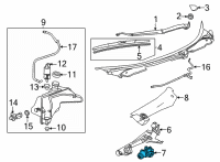 OEM 2022 Chevrolet Corvette Wiper Motor Diagram - 84660617