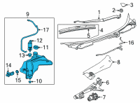OEM 2020 Chevrolet Corvette Washer Reservoir Diagram - 84557041