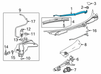 OEM 2022 Chevrolet Corvette Wiper Arm Diagram - 84559275