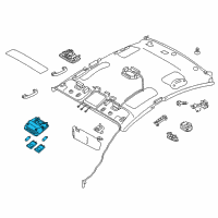 OEM 2017 Kia Forte5 Lamp Assembly-OVERHEADEAD Console Diagram - 92800A7000WK