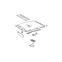 OEM 2006 Pontiac Vibe Retainer, Sunshade *Gray Diagram - 88970402