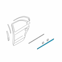 OEM 2007 Hyundai Sonata Moulding-Waist Line Rear Door, LH Diagram - 87723-3K010