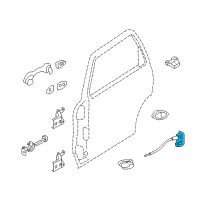 OEM Mercury Latch Assembly Diagram - 6L8Z-7826413-B