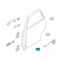 OEM 2005 Mercury Mariner Handle, Inside Diagram - 2T2Z-7826603-AA