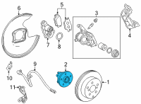 OEM 2022 Lexus NX450h+ HUB & BEARING ASSY Diagram - 42410-78010