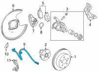 OEM 2021 Toyota RAV4 Brake Hose Diagram - 90947-02J43