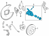 OEM Toyota RAV4 Prime Caliper Assembly Diagram - 47830-42100