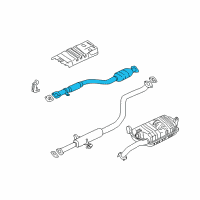 OEM Hyundai Front Exhaust Pipe Diagram - 28610-2D390