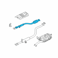 OEM Hyundai Tiburon Front Exhaust Pipe Diagram - 28610-2C350