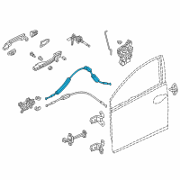 OEM Honda Civic Cable, Front Inside H Diagram - 72131-TBA-A01