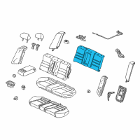 OEM Honda Accord Pad & Frame, Rear Seat-Back Diagram - 82127-TA5-A71