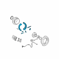 OEM 2004 Mercury Mountaineer Parking Brake Shoe Diagram - 8L2Z2648B