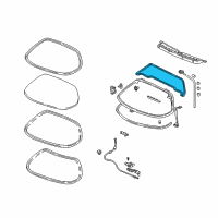 OEM 2003 Acura NSX Weatherstrip Assembly, Rear Hatch Diagram - 74440-SL0-T00