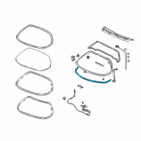 OEM 1998 Acura NSX Weatherstrip, Rear Hatch (Lower) Diagram - 74442-SL0-003