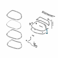 OEM 1994 Acura NSX Open Stay Assembly, Rear Diagram - 74820-SL0-315