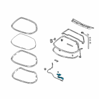 OEM Acura NSX Lock Assembly, Rear Hatch Diagram - 74800-SL0-003