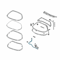 OEM 1993 Acura NSX Cable, Rear Hatch Open Diagram - 74830-SL0-A01