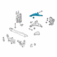 OEM 1997 Acura NSX Arm Assembly, Left Front (Upper) Diagram - 51460-SL0-010
