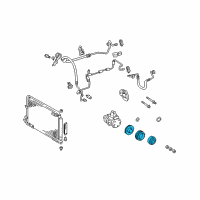 OEM 2003 Toyota Camry Clutch & Pulley Diagram - 88410-07020