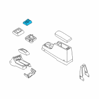 OEM 1999 Nissan Frontier Cup Holder Assembly (Gray) Diagram - 68432-3S500