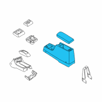 OEM 2000 Nissan Frontier Console Box-Floor Diagram - 96910-7B800