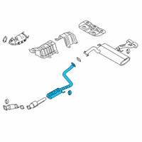 OEM 2021 Kia Soul Center Muffler Assembly Diagram - 28650K0700