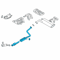 OEM 2021 Kia Soul Center Muffler Complete Diagram - 28600K0720