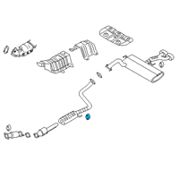 OEM 2021 Hyundai Accent Hanger-Exhaust Pipe Diagram - 28761-3N000