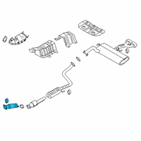 OEM Kia Soul Front Muffler Assembly Diagram - 28610K0700