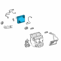 OEM 2018 Toyota Tundra Evaporator Core Diagram - 88501-0C072