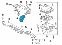 OEM 2021 Ford Escape Inlet Hose Diagram - JX6Z-9B659-A