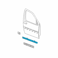 OEM 2000 Chevrolet Venture Body Side Molding Diagram - 10439348